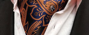 Factory wholesale men's scarf new cashew flower jacquard polyester British suit shirt collar scarf business scarf