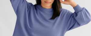 Ladies Bamboo Fleece Cropped Pullover | Dusty Lilac