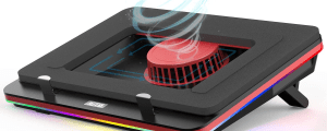 GT500 Powerful Turbo-Fan (5000 RPM) RGB Laptop Cooling Pad with Infinitely Variable Speed,Seal Foam for Rapid Cooling Gaming Laptop,Dust Filter for Protect Laptop,13-17.3Inch Laptop Cooler