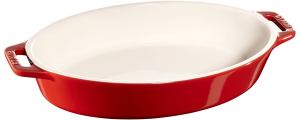 STAUB Ceramique 1 L Ceramic Oval Oven Dish, Cherry