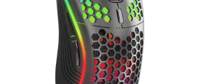 2.4G Wireless Mouse with RGB Backlit 6-Button 3-Speed DPI Type C Rechargeable Ergonomic Honeycomb Design Gaming Mouse