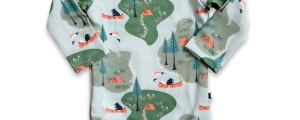 Baby Long-Sleeve Bamboo Onesie | Camping
