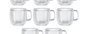 ZWILLING Sorrento Plus 8 Piece Cappuccino Mug Set - Value Pack, Transparent