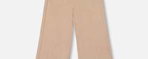 Wide Leg Corduroy Pants Beige