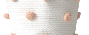 Peach Pom Basket - Large