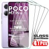 4-1pcs Tempered Glass for Xiaomi Poco M7 Pro 5G Screen Protector on Pocco Poxo M7 M6 M5 M4 M3 Pro 4G M5s Front Protective Film