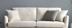 Furniture White Living Room 2 Seater Modern Nordic Scandinavian Upholstery Small Comfy High Quality