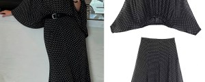 Polka Dot Printed Midi Skirts Two Piece Sets for Women 2025 Summer Chic Bow Tied Blouse Top Suits Woman 2 Piece Outfits