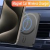 Car Air Vent Phone Holder 15W Magnetic Wireless Charger For Magsafe iPhone 16 15 14 13 12 Pro Max Auto Fast Charging Dock Stand