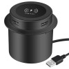 A65I! 10W Fast Wireless Charger Pop-Up Desktop Embedded Fast Wireless Charger with USB Port Universal for Smartphone