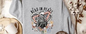 Read in Peace Tarot Card Skeleton Sweatshirt