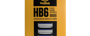 Men'S HB6 Refill Shaving Razor Blades - 6 Stainless Steel Blades for No Tugging or Pulling, Shave Less, Works for Face, Body, and Scalp (4 Blades) 1 Pack