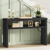 Black Narrow Console Table 47 Inch