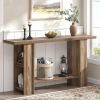 53 Inch Rustic Oak 2Tier HighQuality EntrywayTable