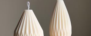 Origami Lantern Candle: Sculptural Soy Wax Candle, Minimalist Decor