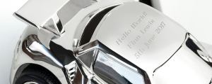 Personalised Silver Plated Sports Car Money Box