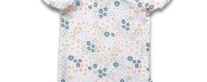 Youth Bamboo Puffed Sleeve T-shirt | Pastel Blooms