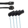 Nku Mini SAS HD 36Pin SFF-8643 SFF-8087 To 4 SFF-8482 29Pin with 15 Pin SATA Power Connector Controller Hard Disk Server Cable