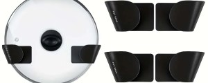 1/3/6Pairs Pot Lid Holder Wall-Mounted Hanging for Pan Pot Cover Rack Kitchen Organizer Plastic Stonego Kitchen Storage Rack